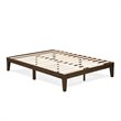 East West Furniture Denton Engineered Wood Full Platform Bed in Weathered Walnut