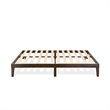 East West Furniture Denton Engineered Wood Full Platform Bed in Weathered Walnut