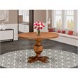 East West Furniture Irving Asian Wood Dining Table in Sandblasting Walnut