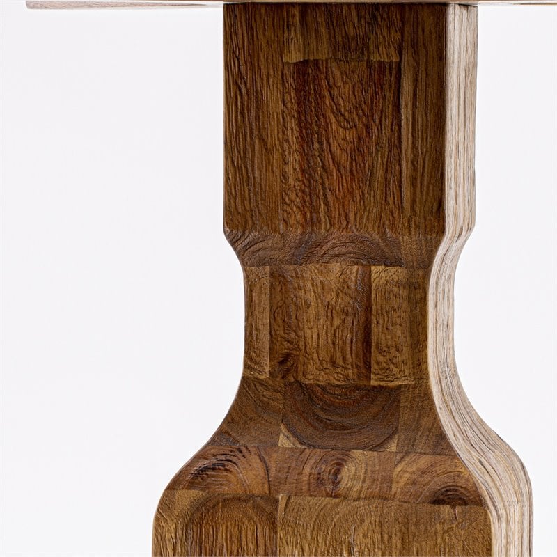 East West Furniture Irving Asian Wood Dining Table in Sandblasting Walnut