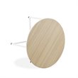 East West Furniture Madison Mid-Century Metal and Wood Coffee Table in White