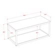 East West Furniture Norwich Metal and Wood Coffee Table in Black/Walnut