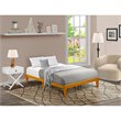 East West Furniture Denton Engineered Wood Full Platform Bed in Rustic Oak