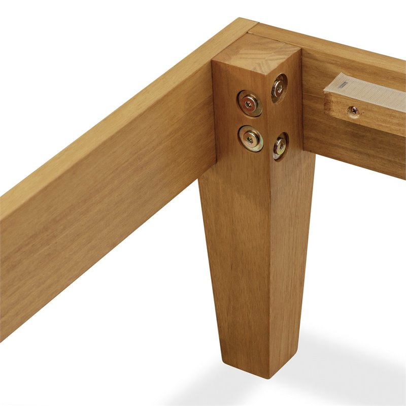 East West Furniture Denton Engineered Wood Full Platform Bed in Rustic Oak