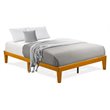East West Furniture Denton Engineered Wood Full Platform Bed in Rustic Oak