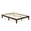 East West Furniture Denton Engineered Wood Queen Bed in Weathered Walnut