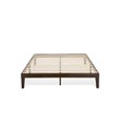 East West Furniture Denton Engineered Wood Queen Bed in Weathered Walnut