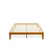 East West Furniture Denton Engineered Wood Queen Flatform Bed in Rustic Oak