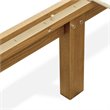 East West Furniture Denton Engineered Wood Queen Flatform Bed in Rustic Oak