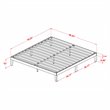 East West Furniture Denton Engineered Wood Queen Flatform Bed in Rustic Oak