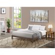 East West Furniture Denton Engineered Wood King Platform Bed in Weathered Walnut