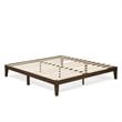 East West Furniture Denton Engineered Wood King Platform Bed in Weathered Walnut