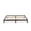 East West Furniture Denton Engineered Wood King Platform Bed in Weathered Walnut