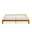 East West Furniture Denton Engineered Wood King Platform Bed in Rustic Oak