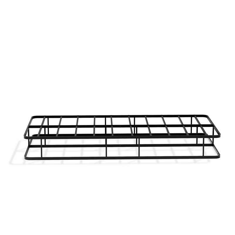 East West Furniture Dothan Traditional Metal Twin Bed Frame in Black