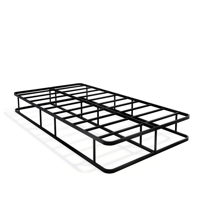East West Furniture Dothan Traditional Metal Twin Bed Frame in Black