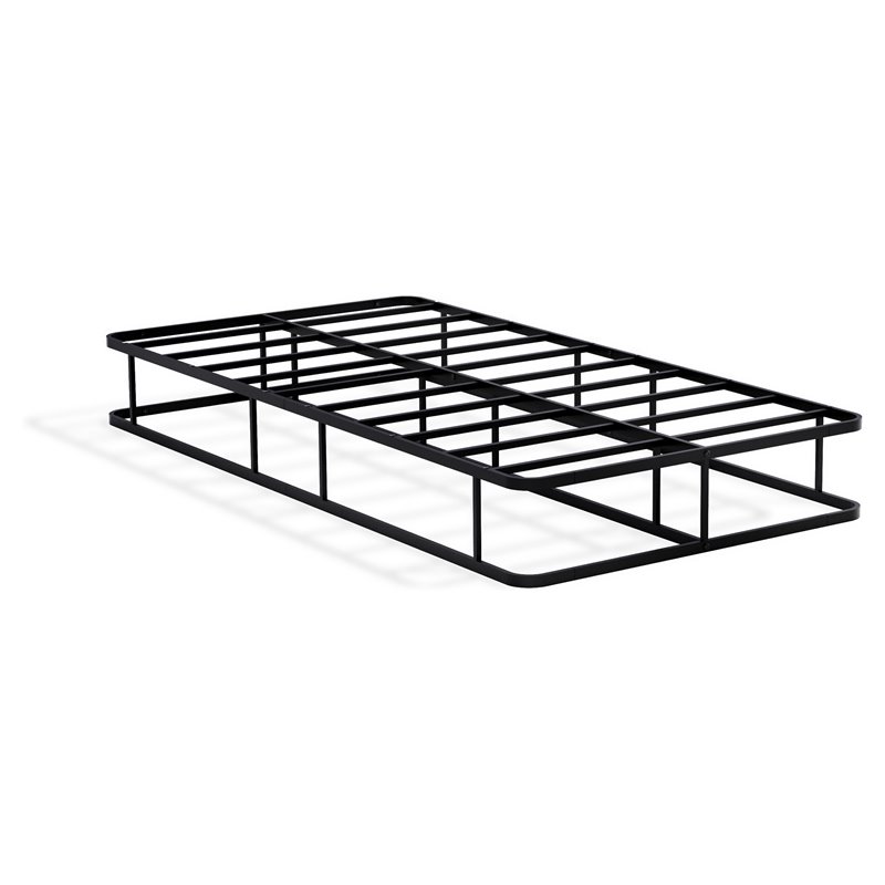East West Furniture Dothan Traditional Metal Twin Bed Frame in Black