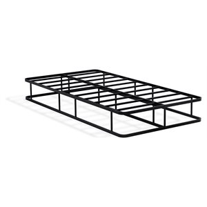 east west furniture dothan traditional metal twin bed frame in black