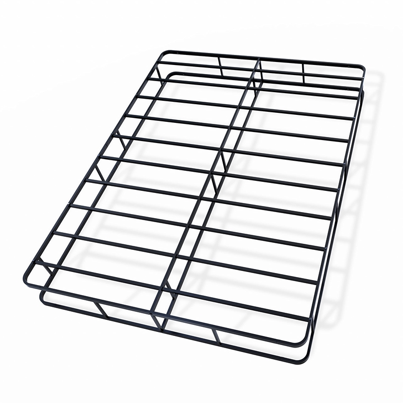 East West Furniture Dothan Traditional Metal Queen Bed Frame in Black