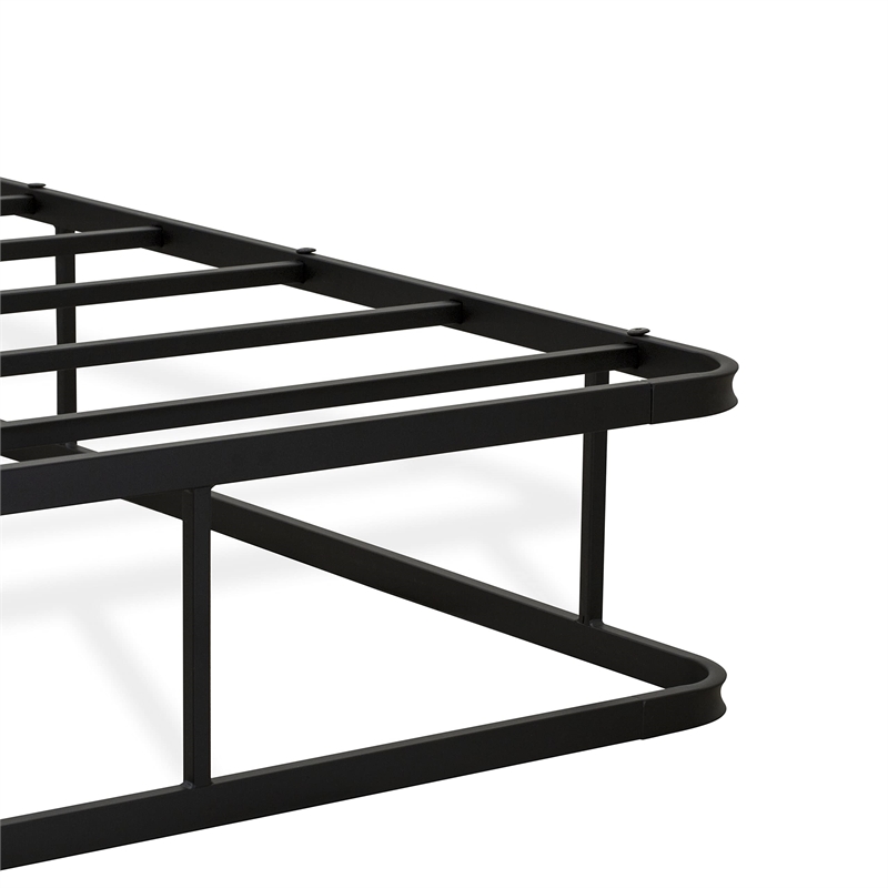 East West Furniture Dothan Traditional Metal Queen Bed Frame in Black