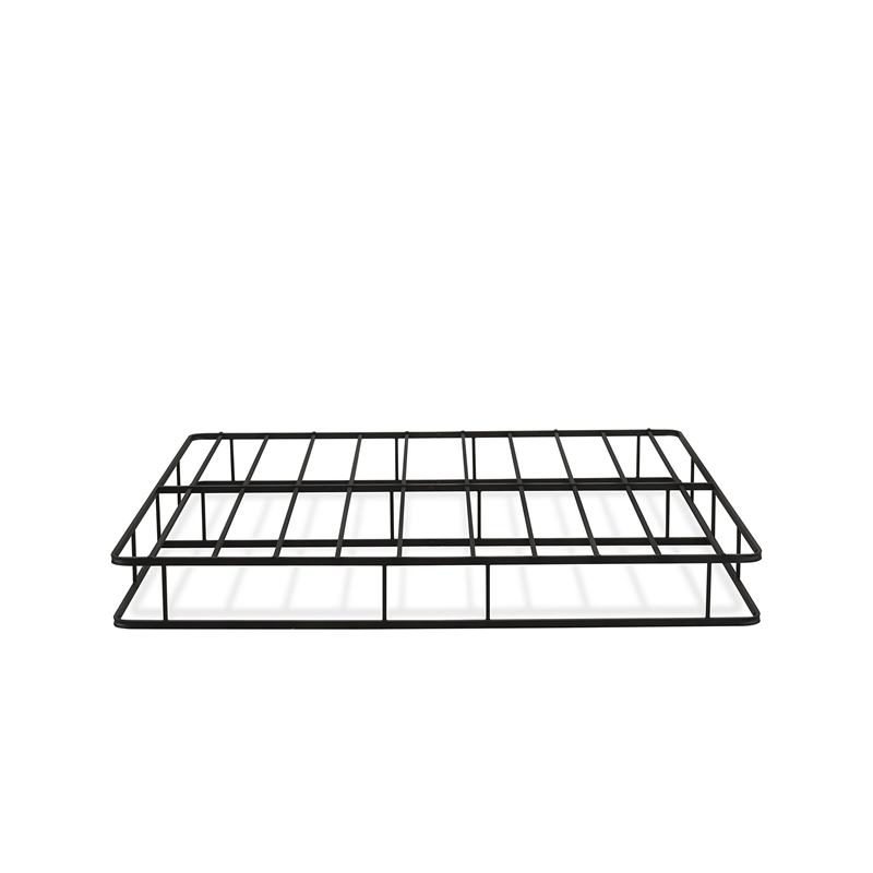 East West Furniture Dothan Traditional Metal King Bed Frame in Black