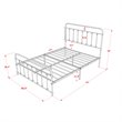 East West Furniture Garland Traditional Metal Full Bed Frame in Silver