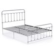 East West Furniture Garland Traditional Metal Full Bed Frame in Silver