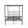 East West Furniture Glendale Traditional Metal Queen Bed Frame in Black