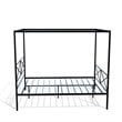 East West Furniture Glendale Traditional Metal Queen Bed Frame in Black