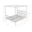 East West Furniture Glendale Traditional Metal Queen Bed Frame in Black