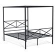 East West Furniture Glendale Traditional Metal Queen Bed Frame in Black