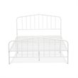 East West Furniture Kemah Traditional Metal Full Bed Frame in White