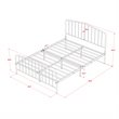 East West Furniture Kemah Traditional Metal Full Bed Frame in White