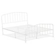 East West Furniture Kemah Traditional Metal Full Bed Frame in White