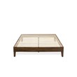 East West Furniture Navarro Traditional Engineered Wood Queen Bed in Walnut