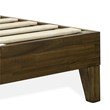 East West Furniture Navarro Traditional Engineered Wood Queen Bed in Walnut