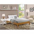 East West Furniture Navarro Traditional Engineered Wood Queen Bed in Oak