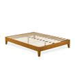 East West Furniture Navarro Traditional Engineered Wood Queen Bed in Oak