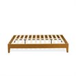 East West Furniture Navarro Traditional Engineered Wood Queen Bed in Oak