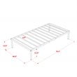 East West Furniture Norwich Traditional Metal Twin Bed Frame in Black