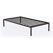 East West Furniture Norwich Traditional Metal Twin Bed Frame in Black