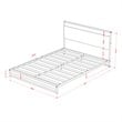East West Furniture Wilson Metal and Wood Queen Bed Frame in Black/Brown