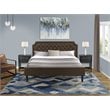 East West Furniture Granbury Engineered Wood King Platform Bed in Dark Brown