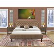 East West Furniture Granbury Engineered Wood King Platform Bed in Brown