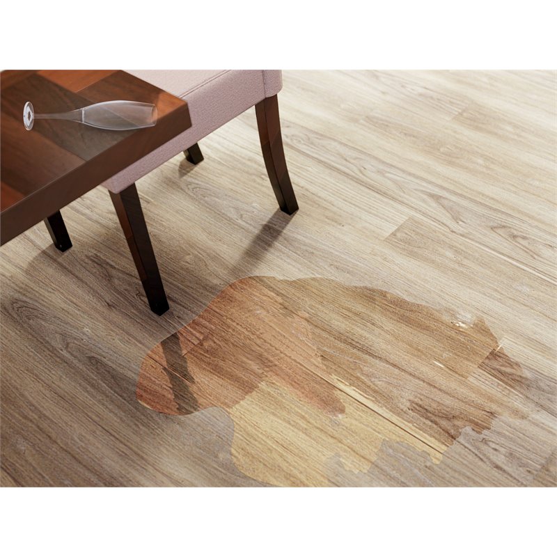 East West Furniture Capitola Traditional Plastic Vinyl Flooring in Dark