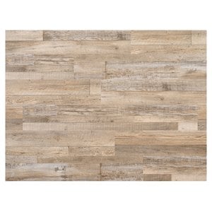 East West Furniture Capitola Traditional Plastic Vinyl Flooring in Silver Onyx