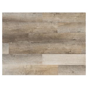 East West Furniture Capitola Traditional Plastic Vinyl Flooring in Surrey Beige