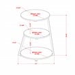 East West Furniture Driscoll Round Wooden and Metal End Table in Black/Oak