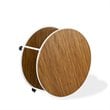 East West Furniture Harley Traditional Wood/Metal Coffee Table in White/Walnut