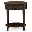 East West Furniture Hillsboro Asian Wood Nightstand in Distressed Jacobean Brown